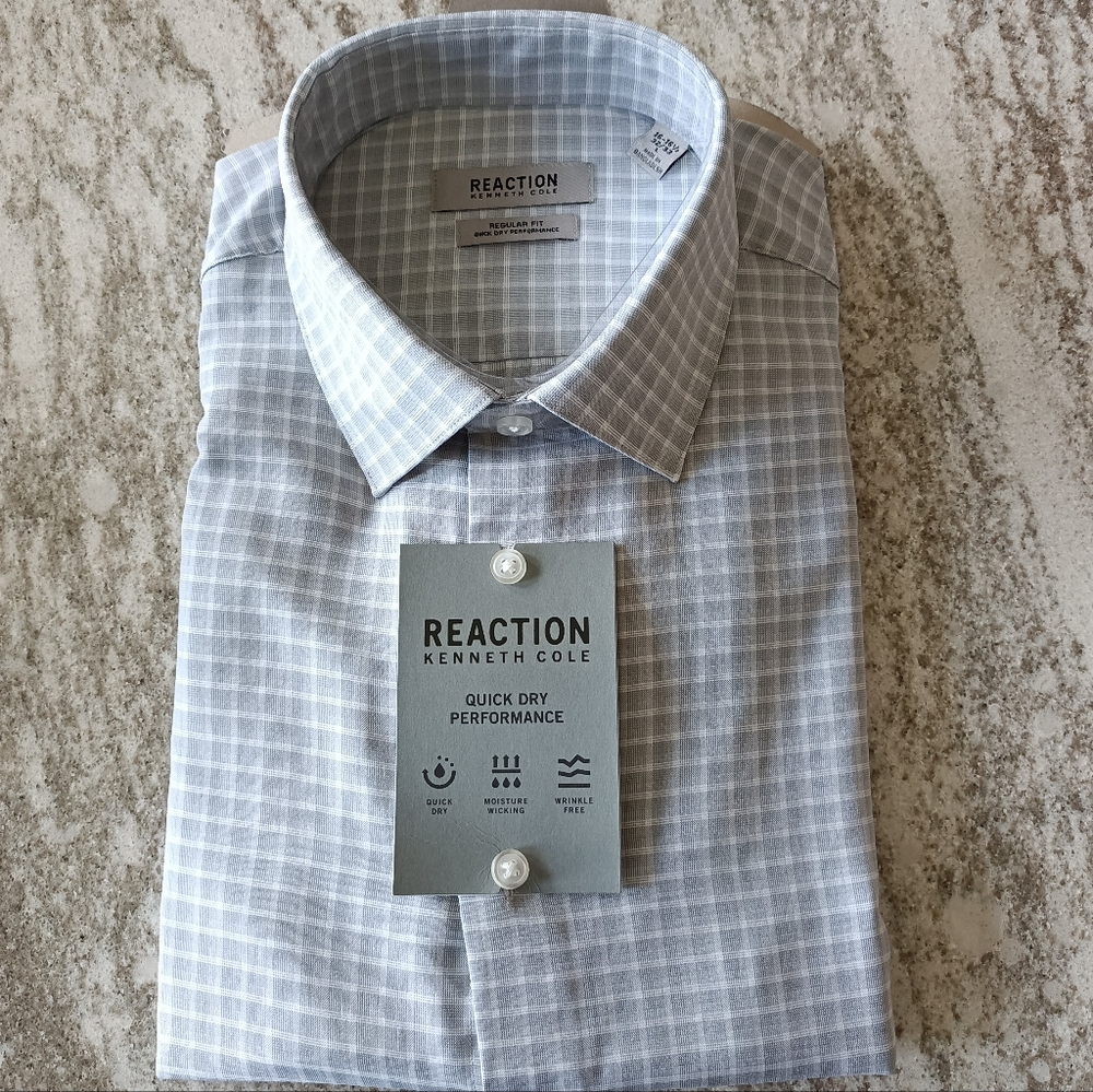 Kenneth Cole Reaction Men's Performance Long Sleeve Shirt New Size Large